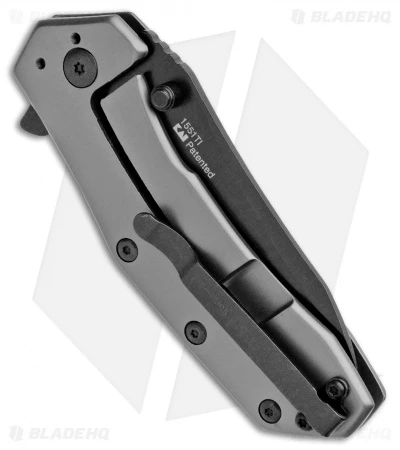 Kershaw Median Bead Blast A/O Frame Lock Knife Stainless Steel (3" Black) 5 Kershaw Median Bead Blast A/O Frame Lock Knife Stainless Steel (3" Black) - Image 3