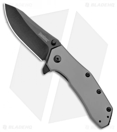Kershaw Median Bead Blast A/O Frame Lock Knife Stainless Steel (3" Black) 3 Kershaw Median Bead Blast A/O Frame Lock Knife Stainless Steel (3" Black)