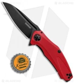 Kershaw Mini Natrix Sub-Frame Lock Knife Red G-10 (2.75" Black) 7006RDBLK -Kershaw Knife Shop Kershaw Mini Natrix Sub FL Red G 10 Black KS7006RDBLK BHQ 92520 jr bottlecap
