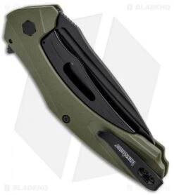 Kershaw Natrix XL Sub-Frame Lock Knife OD Green G-10 (3.75" Black) 7008OLBLK -Kershaw Knife Shop Kershaw Natri XL Sub FL OD Green G 10 Black 7008OLBLK BHQ 80571 jr side