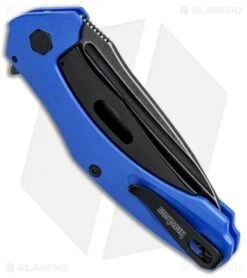 Kershaw Natrix A/O Knife Blue G-10 (3.25" BlackWash) 7007BLUBW -Kershaw Knife Shop Kershaw Natrix A O FL Blue Black 7007BLUBW BHQ 82642 jr side