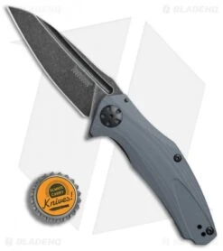 Kershaw Natrix A/O Knife Gray G-10 (3.25" BlackWash) 7007GRYBW -Kershaw Knife Shop Kershaw Natrix AO Gray G10 Blackwash BHQ 82057 er bottlecap