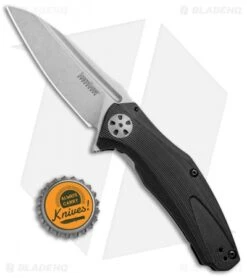 Kershaw Natrix A/O Sub-Frame Lock Knife Black G-10 (3.25" Stonewash) KS7007BK -Kershaw Knife Shop Kershaw Natrix AO Sub Frame Black G 10 SW 7007 BHQ 52198 jr bottlecap