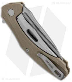 Kershaw Natrix Sub-Frame Lock Knife Tan G-10 (3.25" Stonewash) 7007TAN -Kershaw Knife Shop Kershaw Natrix Sub FL Tan G 10 SW KS7007TAN BHQ 88101 jr side