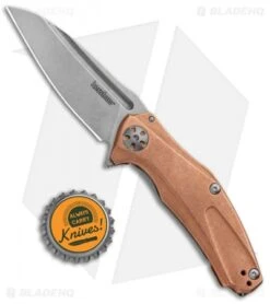 Kershaw Mini Natrix Sub-Frame Lock Knife Copper (2.75" Stonewash) 7006CU -Kershaw Knife Shop Kershaw Natrix Sub Frame Copper SW 7006CU BHQ 80567 jr bottlecap