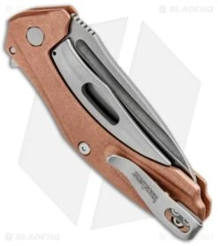 Kershaw Mini Natrix Sub-Frame Lock Knife Copper (2.75" Stonewash) 7006CU -Kershaw Knife Shop Kershaw Natrix Sub Frame Copper SW 7006CU BHQ 80567 jr side