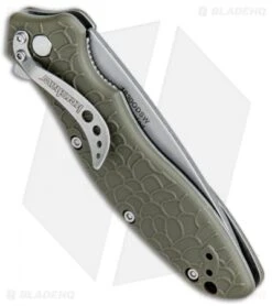 Kershaw Oso Sweet Assisted Opening Knife OD Green (3" Stonewash) 1830ODSW -Kershaw Knife Shop Kershaw Oso Sweet Assisted Opening OD Green SW KS1830ODSW BHQ 79526 jr side