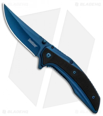 Kershaw Outright A/O Frame Lock Knife Blue/Black G-10 (3" Blue) 8320 3 Kershaw Outright A/O Frame Lock Knife Blue/Black G-10 (3" Blue) 8320
