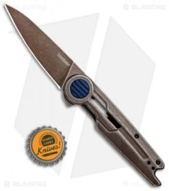 Kershaw Parsec Frame Lock Knife Brown PVD Stainless Steel (3" Brown SW) 2035 -Kershaw Knife Shop Kershaw Parsec FL Brown PVD SS Brown SW 2035 BHQ 101843 jr bottlecap 1