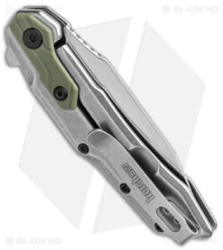 Kershaw Salvage Reverse Tanto Spring Assisted Knife Steel/GFN (2.9" SW) 1369 8 Kershaw Salvage Reverse Tanto Spring Assisted Knife Steel/GFN (2.9" SW) 1369 -Kershaw Knife Shop Kershaw Salvage Reverse Tanto SA Steel Green GFN SW BHQ 139779 jr side