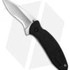 Kershaw Scallion Assisted Opening Knife Black GFN (2.25" Bead Blast Serr) 1620ST -Kershaw Knife Shop Kershaw Scallion Assisted Opening Knife Black GFN 2in Bead Blast Serr BHQ 6782 td
