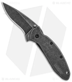 Kershaw Scallion Assisted Opening Knife Blackwash (2.25" Black) 1620FLBW