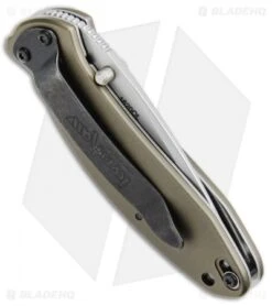 Kershaw Scallion Assisted Opening Knife Olive Green (2.25" Bead Blast) 1620OL -Kershaw Knife Shop Kershaw Scallion Olive Green 1620OL BHQ 14805 jr side 2