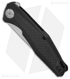 Kershaw Sinkevich Atmos Liner Lock Knife Black G-10/Carbon Fiber (3" Satin) 4037 -Kershaw Knife Shop Kershaw Sinkevich Atoms Black G10 CF satin BHQ 80582 er spine