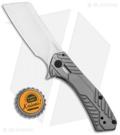 Kershaw Static Cleaver Frame Lock Knife Gray Stainless Steel (2.8" Satin) 3445 -Kershaw Knife Shop Kershaw Static Cleaver FL Gray SS Satin 3445 BHQ 101842 jr bottlecap