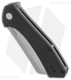 Kershaw Static Cleaver Liner Lock Knife Black G-10 (2.8" SW D2) -Kershaw Knife Shop Kershaw Static Cleaver Liner Lock Knife Black G 10 2 BHQ 113581 LS Spine