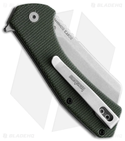 Kershaw Static Clever Liner Lock Knife Green Micarta (2.8" Stonewash D2) 4 Kershaw Static Clever Liner Lock Knife Green Micarta (2.8" Stonewash D2) - Image 2