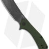 Kershaw Static Cleaver Liner Lock Knife Green Micarta (2.8" Black SW D2) -Kershaw Knife Shop Kershaw Static Green Micarta D2 BHQ 140392 jr