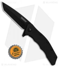 Kershaw Thicket Tanto Assisted Opening Knife Black GFN (Black Plain) 1328 -Kershaw Knife Shop Kershaw Thicket Tanto Black GFN Black Plain BHQ 83239 er bottlecap
