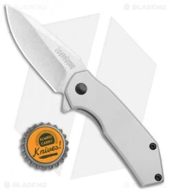 Kershaw Valve Frame Lock Knife Bead Blast Stainless Steel (2.25" Stonewash) 1375 -Kershaw Knife Shop Kershaw Valve FL BB SS SW 1375 BHQ 106041 jr bottlecap
