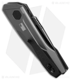 Kershaw Launch 9 Automatic Knife Drop Point Gray Aluminum (2" Black SW) -Kershaw Knife Shop Kershaw launch 9 AK Drop Point Gray Aluminum 2in BSW BHQ 177025 td side