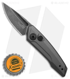 Kershaw Launch 9 Automatic Knife Drop Point Gray Aluminum (2" Black SW) -Kershaw Knife Shop Kershaw launch 9 AK Drop Point Gray Aluminum 2in BSW BHQ 177025 td size