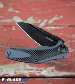 Kershaw Natrix XL Sub-Frame Lock Knife Blue G-10/CF (3.75" Black) 7008CFBLK -Kershaw Knife Shop Natrix XL Sub Frame Lock Carbo BHQ92438 kp red paint wood web
