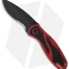 Kershaw Blur Assisted Opening Knife Red (3.375" Black Serr) 1670RDBLKST 2 Kershaw Blur Assisted Opening Knife Red (3.375" Black Serr) 1670RDBLKST -Kershaw Knife Shop kershaw 1670rdblkst blur red black folder