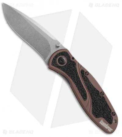 Kershaw Blur Assisted Opening Knife Brown (Stonewash Elmax) 1670SWBR 2 Kershaw Blur Assisted Opening Knife Brown (Stonewash Elmax) 1670SWBR
