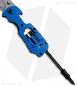 Kershaw Select Fire Knife Blue Multi-Tool (3.375" Bead Blast Plain) 1920BLSTWM -Kershaw Knife Shop kershaw 1920blstwmx blue manual multi function open