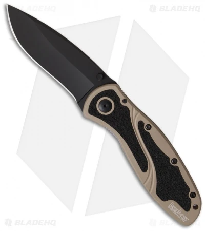 Kershaw Blur Assisted Opening Knife Desert Sand (3.375" Black) 1670DSBLK 3 Kershaw Blur Assisted Opening Knife Desert Sand (3.375" Black) 1670DSBLK