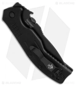 Kershaw Emerson CQC-8K Tanto Liner Lock Knife (3.5" Black) 6044TBLK -Kershaw Knife Shop kershaw cqc bk 6044tblk side