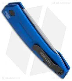 Kershaw Launch 2 Automatic Knife Blue Aluminum (3.4" Stonewash) 7200BLUSW -Kershaw Knife Shop kershaw launch auto 2 sw 7200blusw side cm