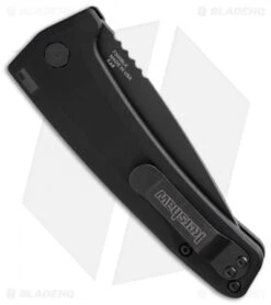 Kershaw Launch 3 Automatic Knife Black Aluminum (3.4" Black) 7300BLK -Kershaw Knife Shop kershaw launch auto 3 7300blk side cm