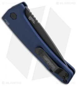 Kershaw Launch 3 Automatic Knife Blue Aluminum (3.4" Black) -Kershaw Knife Shop kershaw launch auto 3 black dlc blue side cm