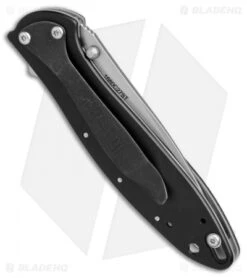 Kershaw Leek Assisted Opening Knife Black (3" Bead Blast Serr) 1660C27ST -Kershaw Knife Shop kershaw leek black bb KS1660C27ST BHQ 49610 er side