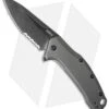 Kershaw Link Drop Point Knife Gray Aluminum (3.25" BlackWash Serr) 1776GRYBWST 1 Kershaw Link Drop Point Knife Gray Aluminum (3.25" BlackWash Serr) 1776GRYBWST -Kershaw Knife Shop kershaw link 1776grybwst cm
