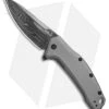Kershaw Link Drop Point Knife Gray Aluminum (3.25" Damascus) KS1776GRYDAM -Kershaw Knife Shop kershaw link dp gray damascus KS1776GRYDAM BHQ 49209 jr