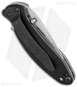 Kershaw Scallion Assisted Opening Knife Black (2.25" Stonewash) 1620SWBLK -Kershaw Knife Shop kershaw scallion assisted sw 1620swblk bhq36348 cm side
