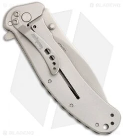 Kershaw Zing Assisted Opening Knife Stainless Steel (3" Bead Blast) 1730SS -Kershaw Knife Shop kershaw zing ss 1730ss back